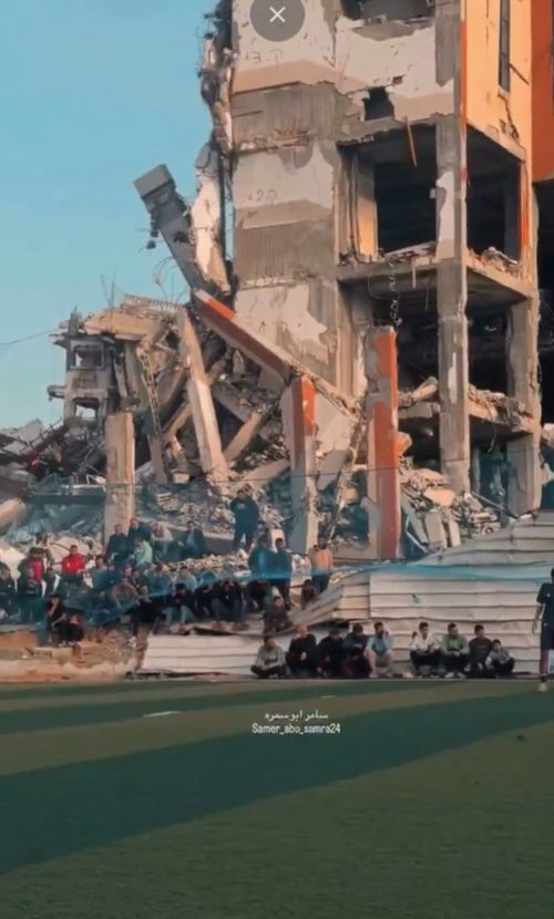 Fotbalul a revenit în Fâșia Gaza. Foto: captură X/@centregoals