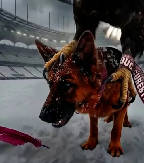 Ironiile continuă     FOTO   Replica fanilor Rapidului după   clipul controversat  al lui Dinamo + ce a postat clubul: „Cerul e prea sus să audă lătratul câinilor”