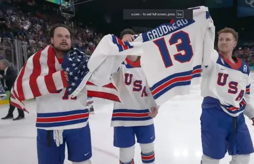 Omagiul adus de echipa de hochei a SUA lui Johnny Gaudreau. Foto: captură X/@Eurosport_ES