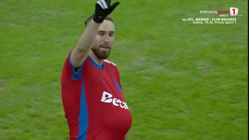 Ofri Arad, gol anulat în meciul FCSB - Metaloglobus. Foto: Captură Prima Sport