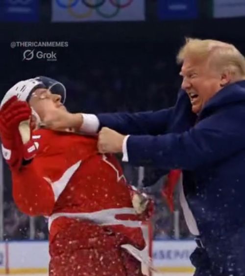 Donald Trump nu se dezminte     VIDEO.  Președintele SUA a publicat un clip creat cu AI în care   se bate  cu jucătorii de hochei ai Canadei