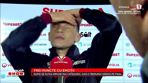 Alex Dobre și Basarab Panduru, glume despre frizură, după Slobozia - Rapid. Captură Prima Sport