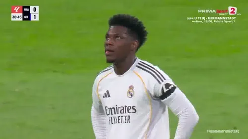 Golul marcat de uruguayanul Martin Satriano în meciul Real Madrid - Getafe 0-1. Foto: Captură Prima Sport