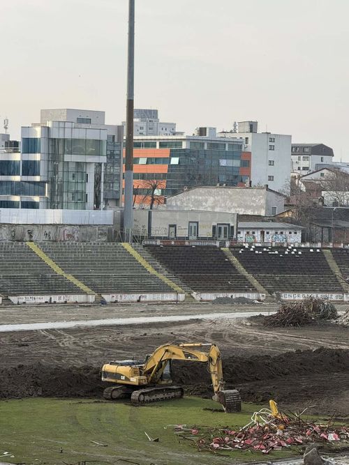 Statusul lucrărilor la noul stadion Dinamo. Foto: Facebook/Noul Stadion „Dinamo”