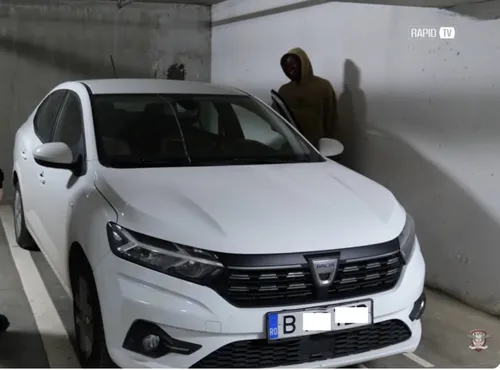 Kader Keita a făcut accidentul cu Dacia Logan (captură video Rapid TV)