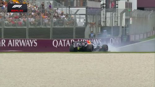 Verstappen a pierdut controlul monopostului în timpul calificărilor pentru Marele Premiu al Australiei. Foto: „X” @F1