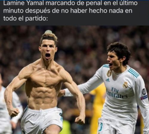 „Lamine Yamal marcând din penalty, în ultimul minut, după ce n-a făcut nimic tot meciul”