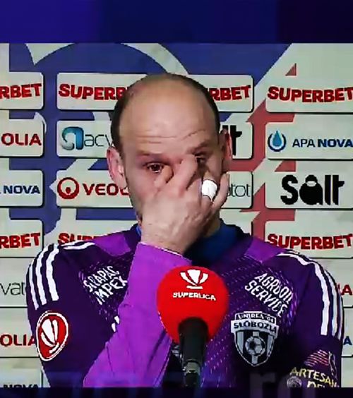 „Ca după înmormântare”   Portarul Unirii Slobozia,   devastat  după înfrângerea de la Botoșani » A părăsit interviul în lacrimi