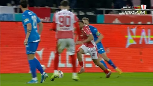 Faultul lui Bancu asupra lui Sivis / foto: capturi Prima Sport