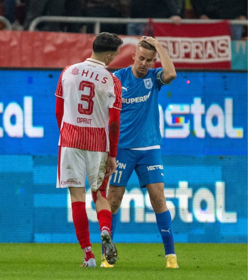 „N-am vrut să-l lovesc”    FOTO.    Bancu,  scuze după eliminarea cu Dinamo: „Poate am fost prea motivat și am greșit”