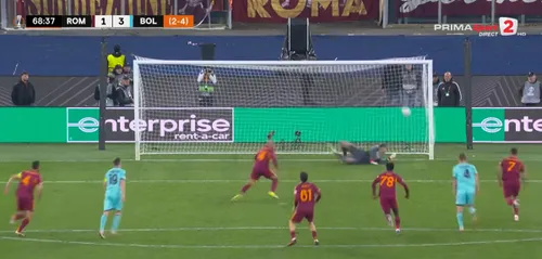 Penalty-ul primit de AS Roma. Foto: captură YouTube/Prima Sport