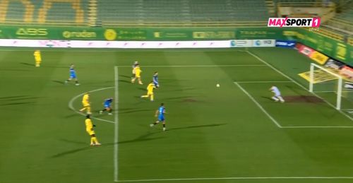 Golul bizar marcat în Istra - Varazdin. Foto: captură X/@BalkanFutbolu