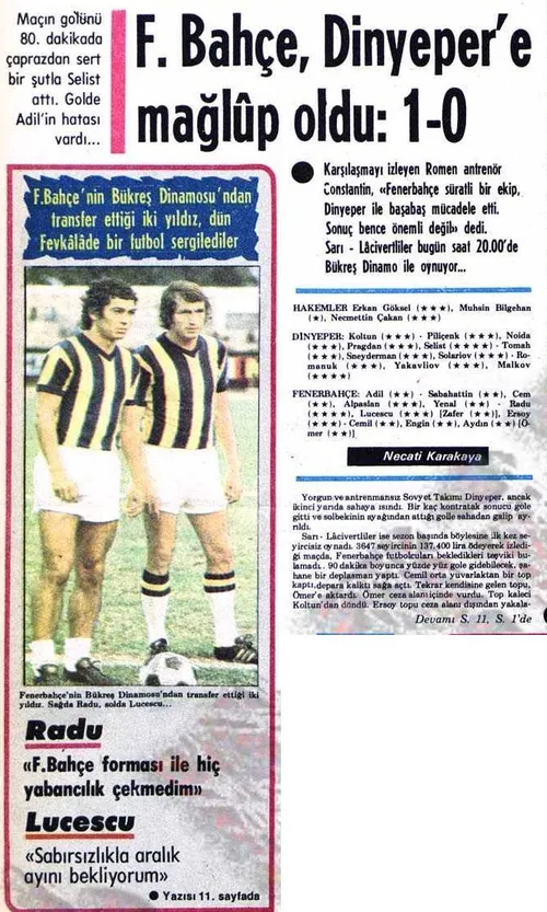 Mircea Lucescu a fost în negocieri cu Fenerbahce în anii ’70