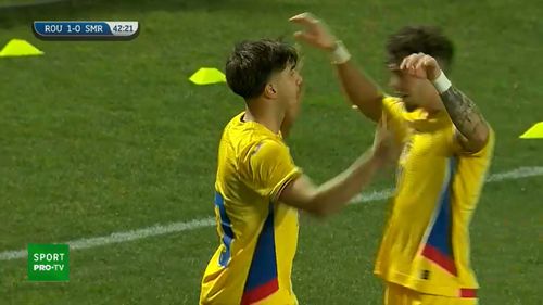 România U21 - San Marino U21. Supergol marcat de Musi. Foto - captură Pro Arena (9).jpg