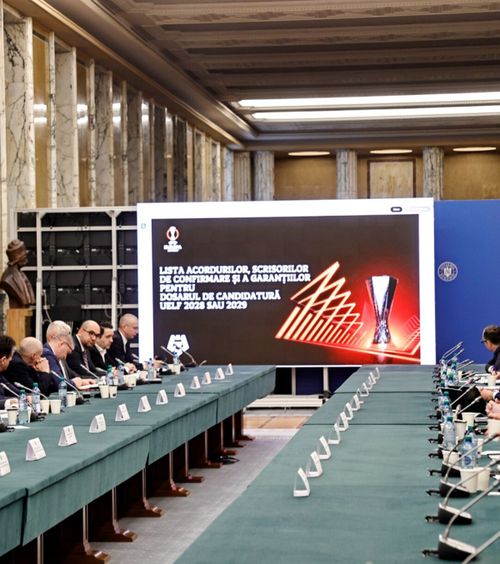 Primi pași pentru finala Europa League  FRF vrea ca meciul pentru trofeu   să se joace la București.  Ce s-a întâmplat azi la Palatul Victoria