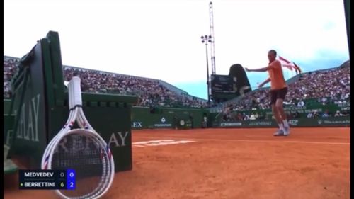 Daniil Medvedev, criză de nervi la ATP Monte Carlo (FOTO: captură video x.com)