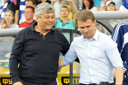 Mircea Lucescu și Serhiy Rebrov, înaintea altui duel Shakhtar vs Dinamo Kiev în Ucraina
