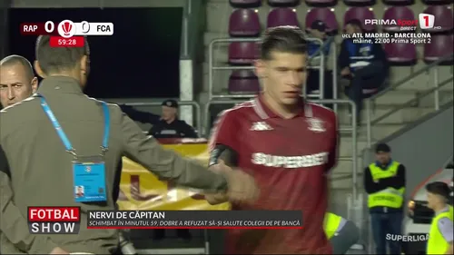 Rapid - FC Argeș. Dobre, nervos la schimbare. Foto - captură Prima Sport (3).jpg