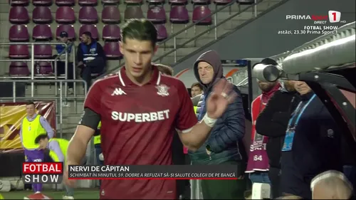 Rapid - FC Argeș. Dobre, nervos la schimbare. Foto - captură Prima Sport (8).jpg