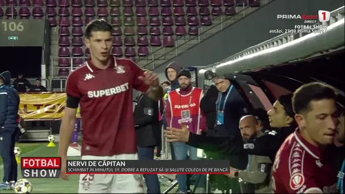 Rapid - FC Argeș. Dobre, nervos la schimbare. Foto - captură Prima Sport (22).jpg