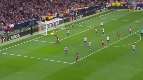 Ferran Torres, gol anulat în meciul Atletico Madrid - Barcelona 1-2. Foto: Captură „X”, @taxxfcb_