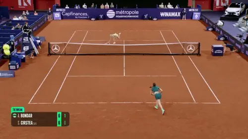 Sorana Cîrstea, moment amuzant în timpul meciului cu Anna Bondar. Foto: Captură „X”, @ivabianconero