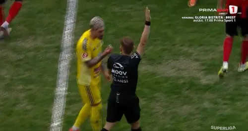 Golul anulat al lui Patrick Dulcea în Csikszereda - Unirea Slobozia. Foto: Prima Sport