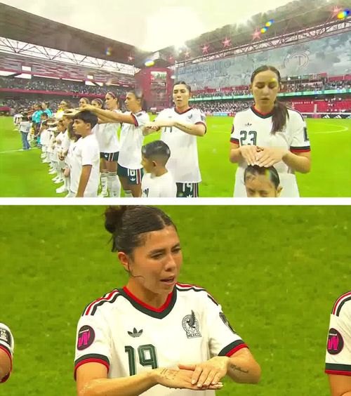 Imagini virale din Mexic  Gest emoționant al jucătoarelor naționalei nord-americane, înaintea unui meci:   i-au protejat de grindină pe copiii care le însoțeau   