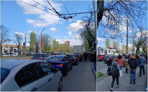 FOTO | Blocaj total în Bucureștii Noi, după ce circulația la metrou a fost întreruptă pe Magistrala M4, unde o bucată de tavan a căzut în tunel. Apel disperat al locuitorilor din zonă