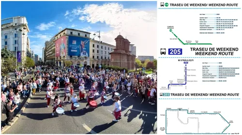 HĂRȚI | Cum schimbă Străzi Deschise 2026 traseele mai multor linii STB. Autobuzele 178, 205 și 311, deviate în fiecare weekend, până la toamnă, pe 11 octombrie