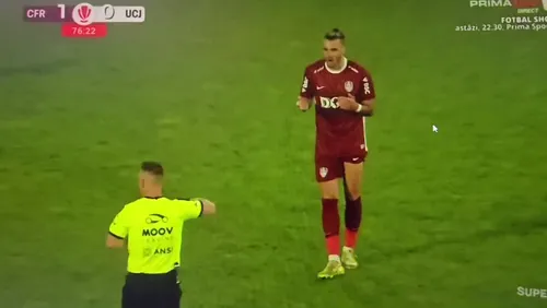 CFR - U Cluj. Muhar, iertat de eliminare. Foto - captură Prima Sport (2).jpg