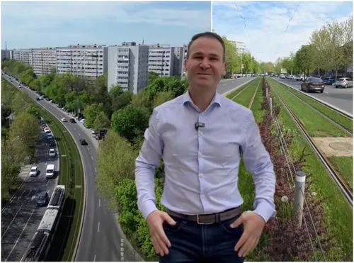 VIDEO | Dl. Negoiță, The Mighty Gardener, ne arată cum a pus PS3 gazon pe șinele de tramvai de pe Liviu Rebreanu. De la astfel de lucrări, tramvaiele ajung să deraieze