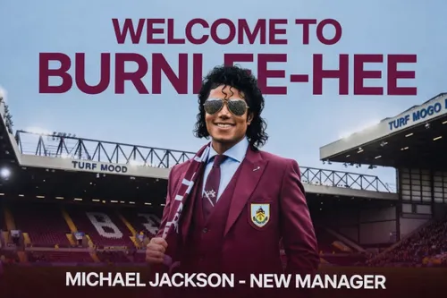 Cascadă de memeuri, după ce Burnley l-a numit „interimar” pe Michael Jackson (foto: X)