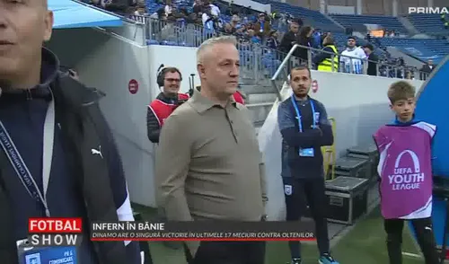Mihai Rotaru a fost prezent pe teren, în zona vestiarelor, înaintea meciului cu Dinamo. Foto: Prima Sport