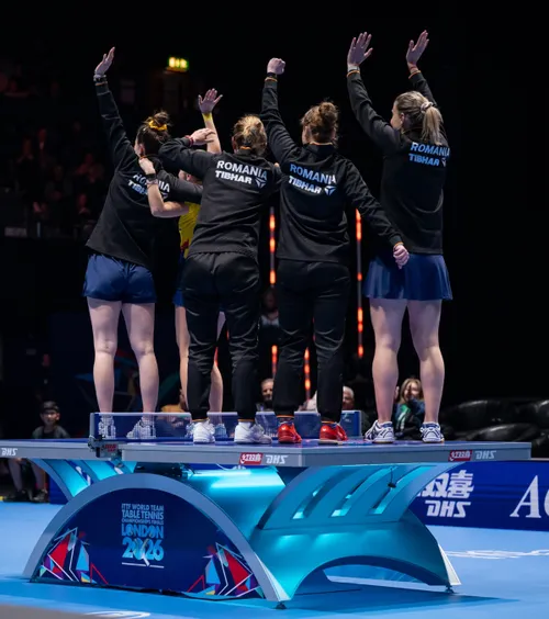 Bucuria calificării în semifinalele CM 2026 (foto: ITTF)
