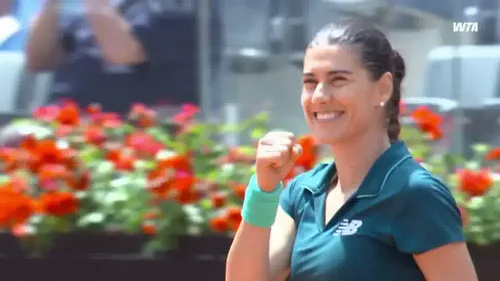 Sorana Cîrstea, victorie în fața Lindei Noskova la turneul de la Roma. Foto: Captură „X”, @WTA