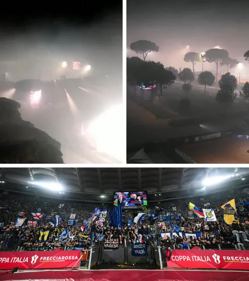 Echipa lui Chivu a provocat haos    FOTO.  Un meci din sferturile   turneului de tenis de la Roma,  întrerupt din cauza petrecerii de pe Stadio Olimpico!