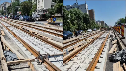 VIDEO | Prima betonare pe prima linie de tramvai construită de la 0 în București, în ultimii 30 de ani: Prelungirea Ghencea. Primarul Ciucu spune ce a blocat proiectul