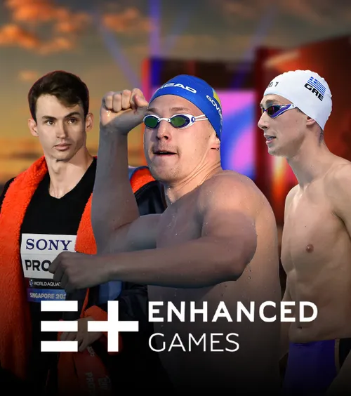 Enhanced Games 2026 debutează în Las Vegas  Tot ce trebuie să știi despre „Olimpiada Steroizilor” care șochează sportul mondial.   Sportivii au liber la substanțe dopante
