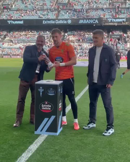 Ionuț Radu a fost desemnat cel mai bun jucător al sezonului la Celta Vigo. Foto: @rccelta