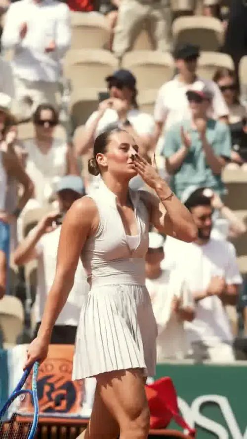 Marta Kostyuk a învins-o pe Oksana Selekhmeteva, în primul tur de la Roland Garros. Foto: „X”, @rolandgarros