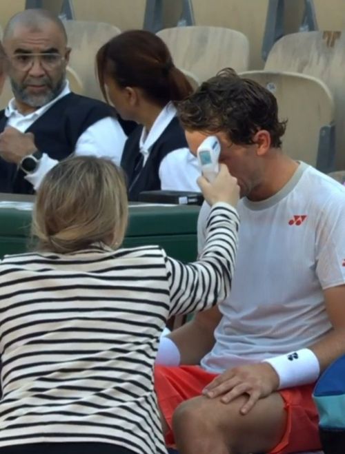 Casper Ruud, afectat de caniculă la Roland Garros (FOTO: captură Eurosport)
