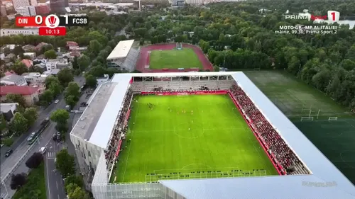 Joyskim Dawa, gol în minutul 10 al meciului Dinamo - FCSB. Foto: Captură Prima Sport