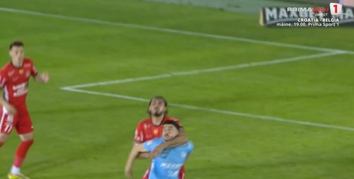 Penalty-ul obținut de Mihai Roman în FC Voluntari - Hermannstadt Foto captură ecran Prima Sport .jpeg