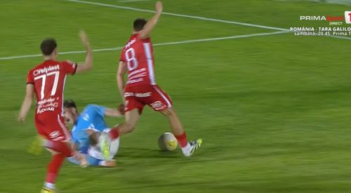 Penalty-ul scos de Remus Guțea în FC Voluntari - Hermannstadt Foto captura ecran Prima Sport .jpeg