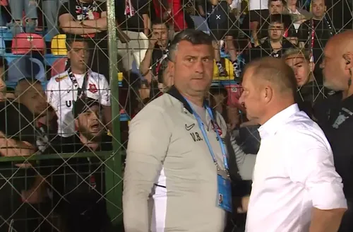 Dorinel Munteanu, conflict cu fanii după ce Hermannstadt a retrogradat. Foto: captură Orange Sport