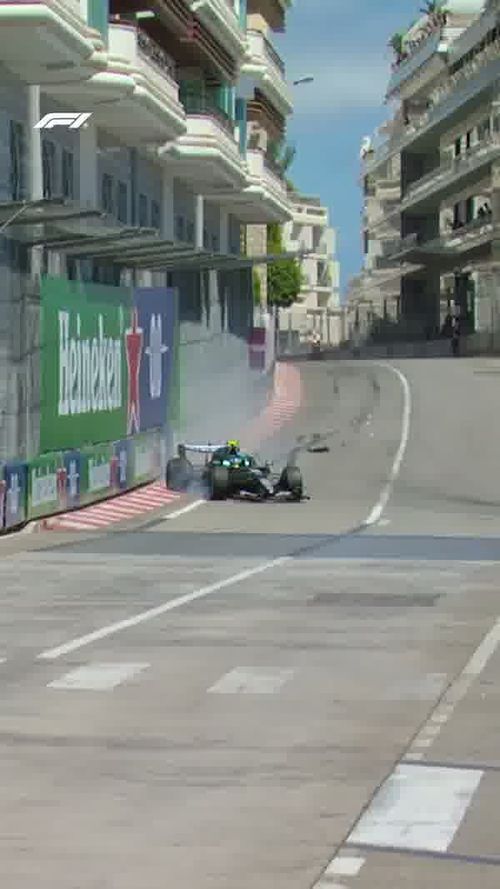 Fernando Alonso a pierdut controlul monopostului și a lovit parapetul în timpul unei sesiuni de antrenament. Foto: „X”, @F1