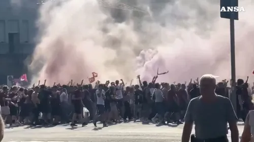 Incidente înainte de Derby della Mole (Torino - Juventus) din 24 mai 2026 (FOTO: captură ANSA)