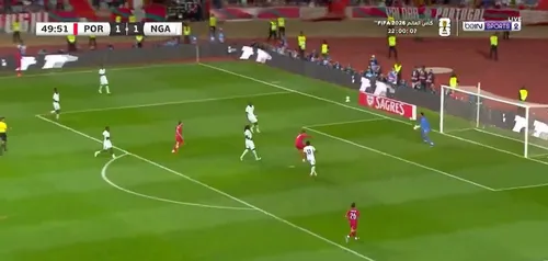 Cristiano Ronaldo, ratare uluitoare în minutul 50 al meciului Portugalia - Nigeria/ Foto: captura ecran X .jpg