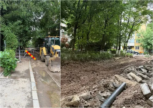 Mesajul constructorului pentru bucureștenii din Doamna Ghica, mulți exasperați că nu sunt muncitori pe șantier, la șinele de tramvai. Explicațiile pentru ce se vede